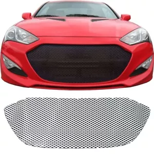 CCG GLOSS BLACK PERF GT MESH GRILL FOR 2013 - 2016 HYUNDAI GENESIS COUPE GRILLE - Picture 1 of 11