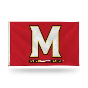 Maryland Terrapins Red Background Team Logo Flag 3x5 FT Banner - Picture 1 of 1