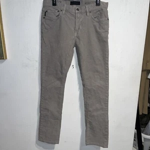 John Varvatos Corduroy Pants Men's Wight Skinny Size 33x30 Black Gray Stretch - Picture 1 of 8