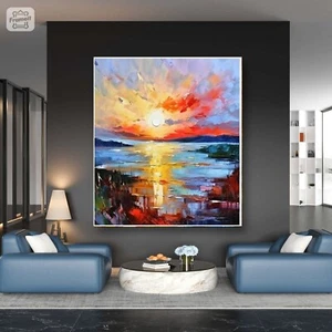 Venta Pintura Original Abstracta Amanecer 60"H X 48W $3,495 Ahora $1,795 - Imagen 1 de 14