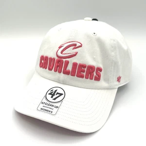 ‘47 Brand Cleveland Cavaliers Clean Up Women’s White Pink Strapback New - Picture 1 of 14