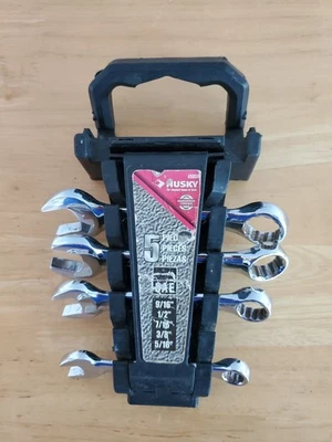 Husky Stubby 4 PC. Juego de llaves combinadas SAE 45000 faltan 3/8" Foto 1 de 4