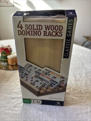 Estantes de dominó Cardinal, 4 estantes de dominó de madera maciza Foto 1 de 4