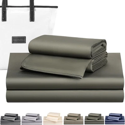 Sábanas de viscosa de bambú de lujo | Juego de cama de viscosa de bambú 100 % puro, suave y fresco... Foto 1 de 4