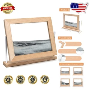 Cuadro dinámico de arena en exquisito marco de madera - Regalo perfecto para cualquier ocasión - Imagen 1 de 9