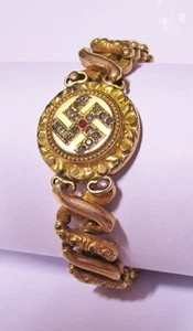 Pulsera Vintage Tono Cobre/Dorado - Expansible - Buena Suerte - Diseño Único - Imagen 1 de 7