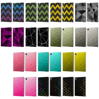 OFFICIAL PLDESIGN GEOMETRIC PATTERNS LEATHER BOOK WALLET CASE FOR APPLE iPAD - Image 1 of 4
