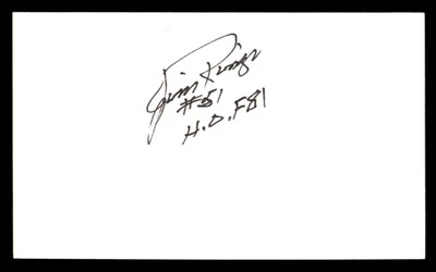 Jim Ringo Autographed Signed 3x5 Index Card Green Bay Packers "HOF 81 - Image 1 of 2