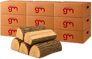 Legna Da Ardere essiccata Tronchetti Da 25 Cm(Legno di quercia, 135 Kg-9 pacchi) - Foto 1 di 6