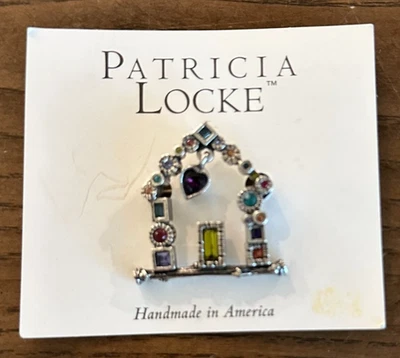 Patricia Locke Signed Pewter Multicolor Swarovski Crystals Habitat for Humanity - Image 1 of 2