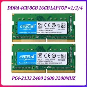Crucial 8GB 16GB DDR4 2133 2400 2666 3200 MHz SO-DIMM 260-Pin RAM für Laptop Neu - Picture 1 of 10