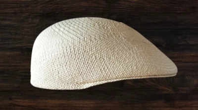 Boné plano natural - Chapéu Panamá feito à mão de palha Toquilla - Proteção solar 50+ - Imagem 1 de 4