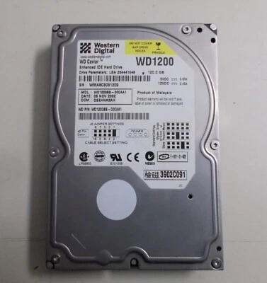 HDD WD Caviar WD1200BB-00CAA1, 120GB, 2MB, 8.9Cm (3.5") , #SU435 - Image 1 of 3
