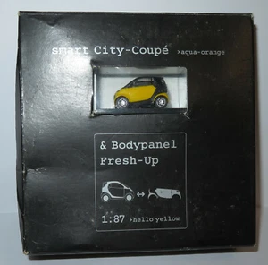 2001 Busch Ho 1/87 Smart City Coupe Bony Panel Yellow Post Or Red In Box - Picture 1 of 10