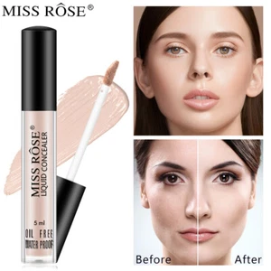 Matte Liquid Concealer Cream Natural Finish Waterproof Full Buildable Coverage - Picture 1 of 13