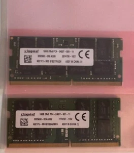 Kingston 32GB Kit (2x16GB) 2Rx8 PC4-2400T DDR4 1.2v CL17 SO-DIMM Memory K821PJ - Picture 1 of 2