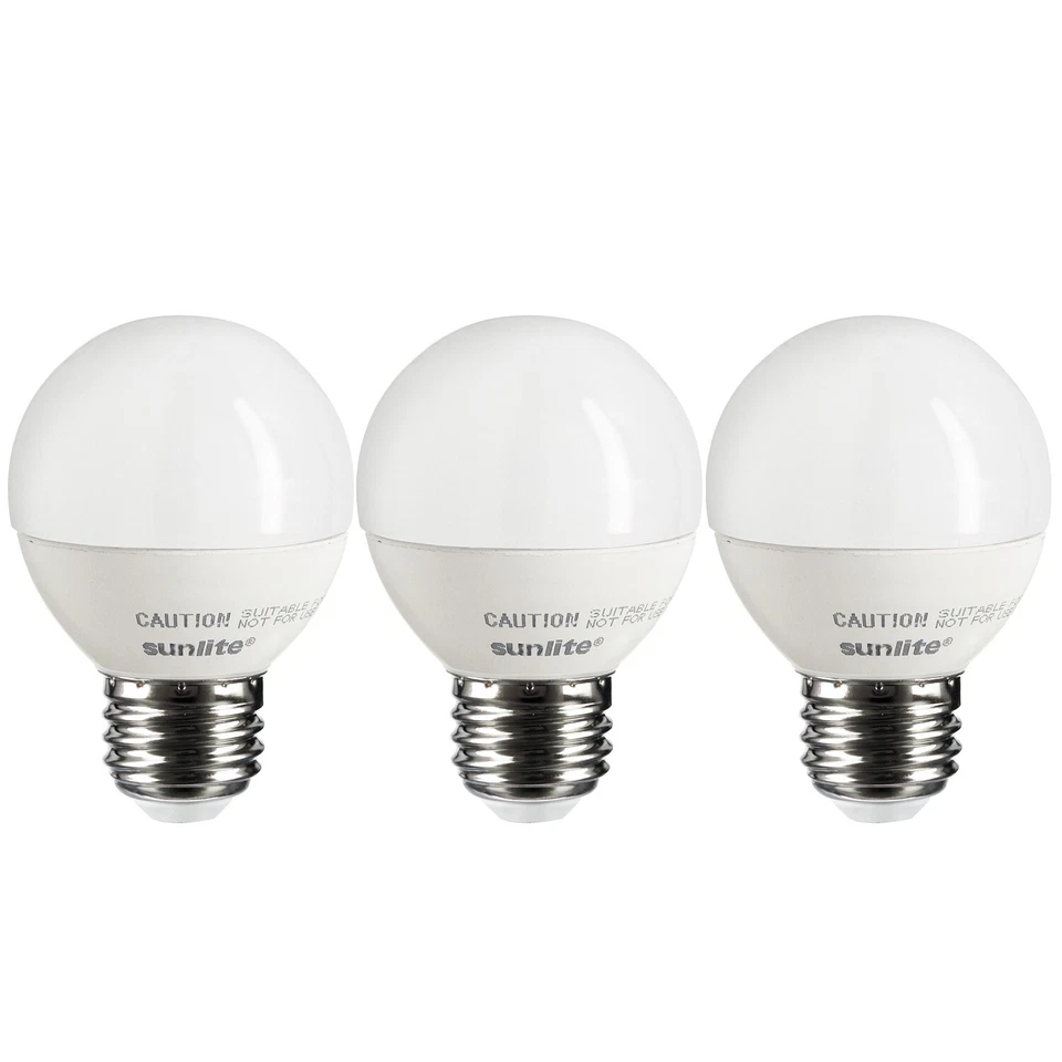 Sunlite LED Globe Light Bulb 5W (40W Equal) Frosted, E26 30K Warm White - 3 Pack - Image 1 of 1