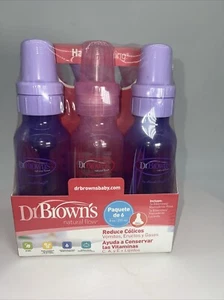 Botellas sabor natural Dr Brown 6 paquetes rosa y lavanda - Imagen 1 de 13
