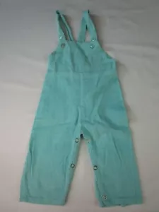 Twin Togs Unisex Soft Aqua Corduroy Overall Size 12M - 18M Growth Straps Cotton - Picture 1 of 4