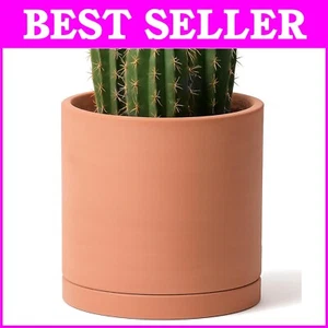Stylish 12-Inch Round Terracotta Plant Pot for Indoor Plants - Drainage Included - Picture 1 of 9