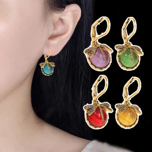 Orecchini goccia libellula vintage pietra di luna gioielli pendenti orecchini donna gioielli - Foto 1 di 31