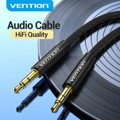 Braided Aux Cable Audio Lead 3.5mm Jack to Jack HiFi Stereo Male for Car Phone - Image 1 of 4