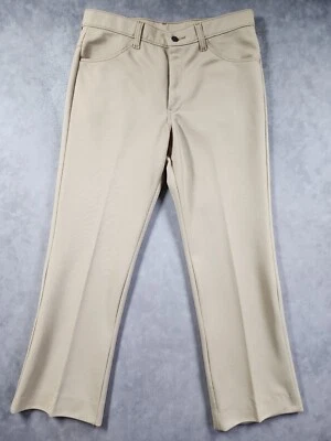 Farah Pants Women's 32" Waist Beige Flat Front Wide-Leg Trousers Classic Preppy - Image 1 of 4