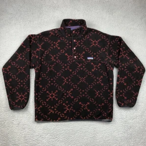90er Jahre Patagonia Synchilla Snap rot Herren Medium M Schneeflocke aztekisch SELTEN - Bild 1 von 12