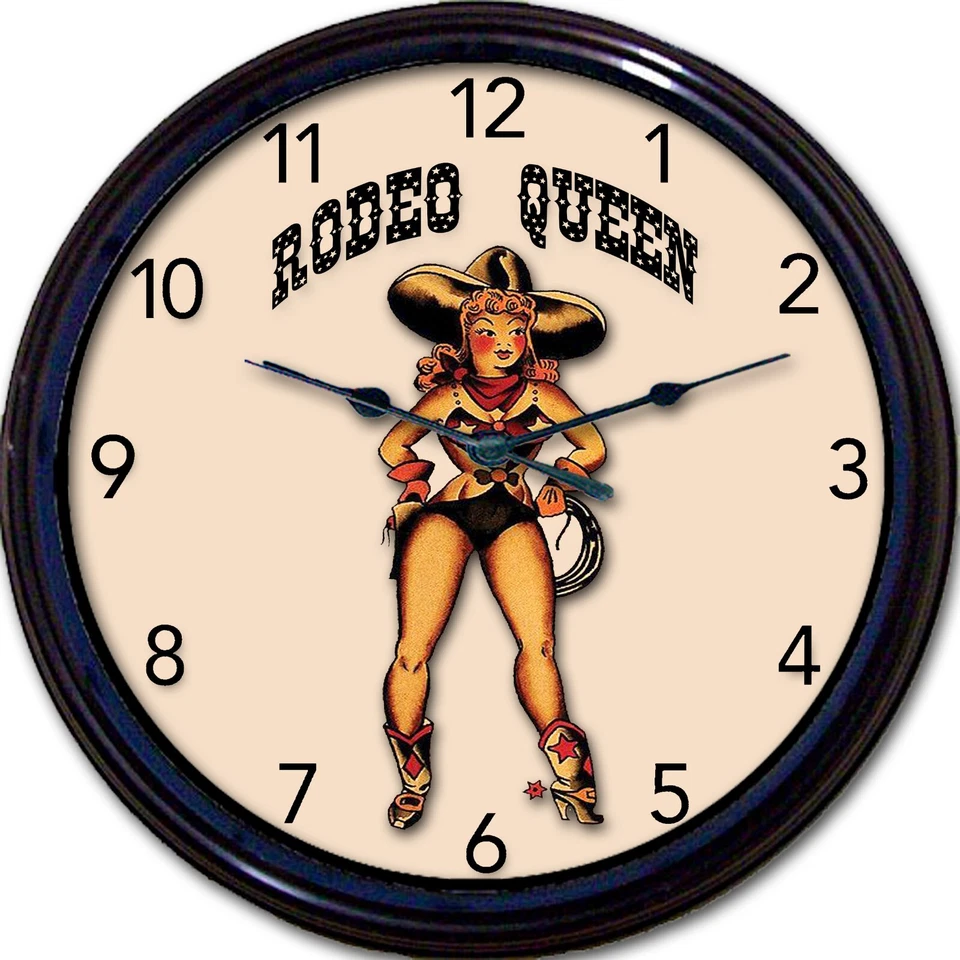 Reloj de Pared Rodeo Reina Vaquera Marinero Jerry Vieja Escuela Tatuaje Analógico Regalo Nuevo10" Foto 1 de 1