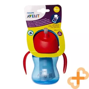 Philips Avent Verschütten Beweis Tasse Mit Gebogene Stroh 200 ML 6 Monate + - Bild 1 von 12