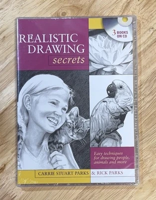 Realistic Drawing Secrets - Carrie Stuart & Rick Parks (3 Books On CD-ROM) NEW - Image 1 of 2