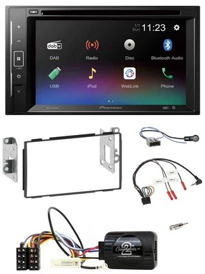 Pioneer Bluetooth Lenkrad USB 2DIN DAB DVD Autoradio für Nissan Qashqai J10 07-1 - Bild 1 von 4