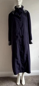 Jacques Vert Cotton Wool 2 Detachables Liner & Hoodie Purple Trench Coat Size XL - Picture 1 of 18