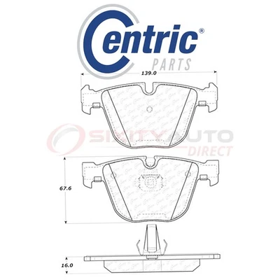 Centric C-TEK Metallic Disc Brake Pads for 2008-2013 BMW M3 4.0L V8 - Kit kl Foto 1 de 4