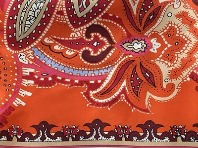 New Chicos Paisley Stiletto Design Scarf 100% Silk 38” Square NWT - Image 1 of 4