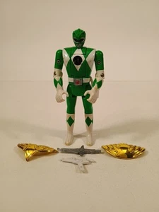 Modellino Power Rangers Green Ranger 5,5 pollici Flip Head Bandai 1993 - Foto 1 di 9