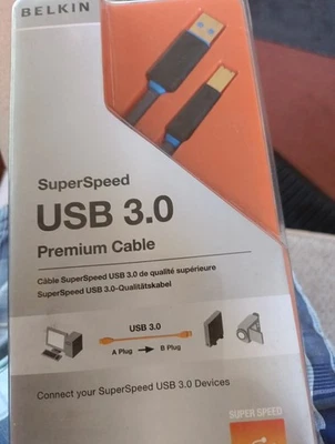 Belkin Super Speed USB 3.0 Premium Cable 1M Model F3U158cp1M - Image 1 of 2
