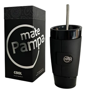Mate Pampa Cool Para Terere + Bombilla - Color Negro - Picture 1 of 1