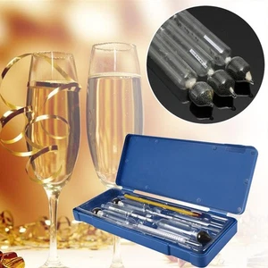 3Pcs Hydrometer Alcohol Meter Vinometer Tester With L3I7 Set Gadget K7J2 U3S3 - Picture 1 of 12