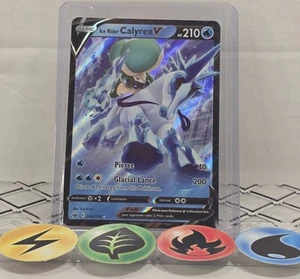 Pokémon TCG Ice Rider Calyrex V Chilling Reign 045/198 2021 NM - Picture 1 of 3