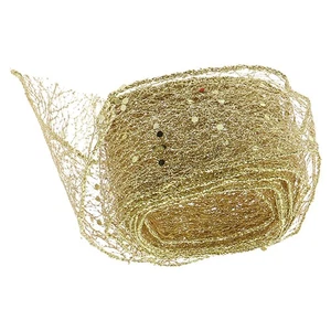  1 Roll of Decorative Mesh Webbing Ribbon With Edge For Holiday Decor Party - Picture 1 of 17