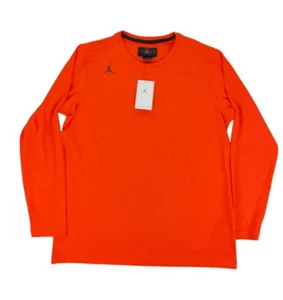 NEW Jordan Dri-Fit Long Sleeve Training Mens Size L Shirt Top Orange DQ7901-813 - Picture 1 of 7