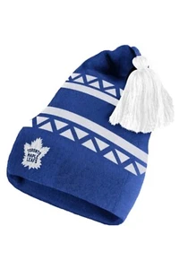 Men's Toronto Maple Leafs 2022-23 Adidas Reverse Retro Tassel Beanie Toque Knit - Picture 1 of 1