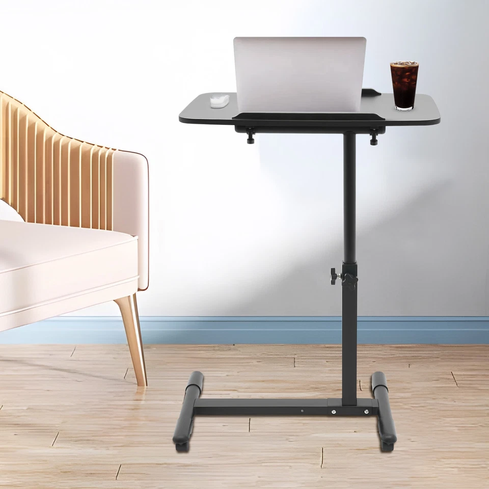 Bedside Table Adjustable Hospital & Home Use Bed Table Rolling Laptop Table - Image 1 of 4