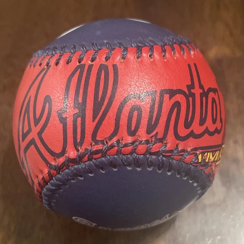 1993 Atlanta Braves Spinneybeck baseball ball real leather MLB Cover