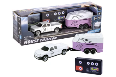 Revell Control 23567 Pick-Up mit Pferdetransporter weiss/rosa 1:64 R/C Fahrzeug - Bild 1 von 4