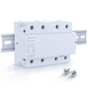 4 Pole NC Contactor 100A 120V Coil IEC 500V with DIN Rail and Screws Included - Picture 1 of 6