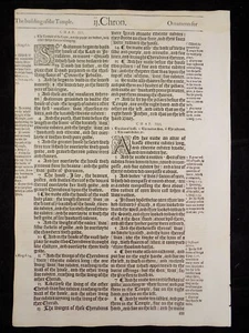 1583 Noblest Geneva Bible Folio- Book of Second Chronicles- YOU PICK - Picture 1 of 12