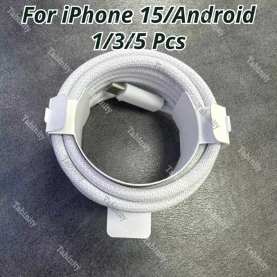 USB C to USB C Fast Charger PD Cord For Android iPhone 15 Pro Max Plus iPad Pro - Image 1 of 4