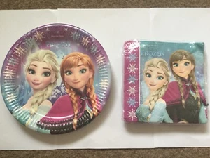 Disney Frozen Paper Plates and Tissue Napkins - Picture 1 of 3